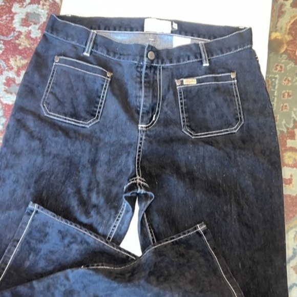 Karl Lagerfield Paris trousers zipper detail black sz 12 wardrobe office pants - Picture 4 of 11